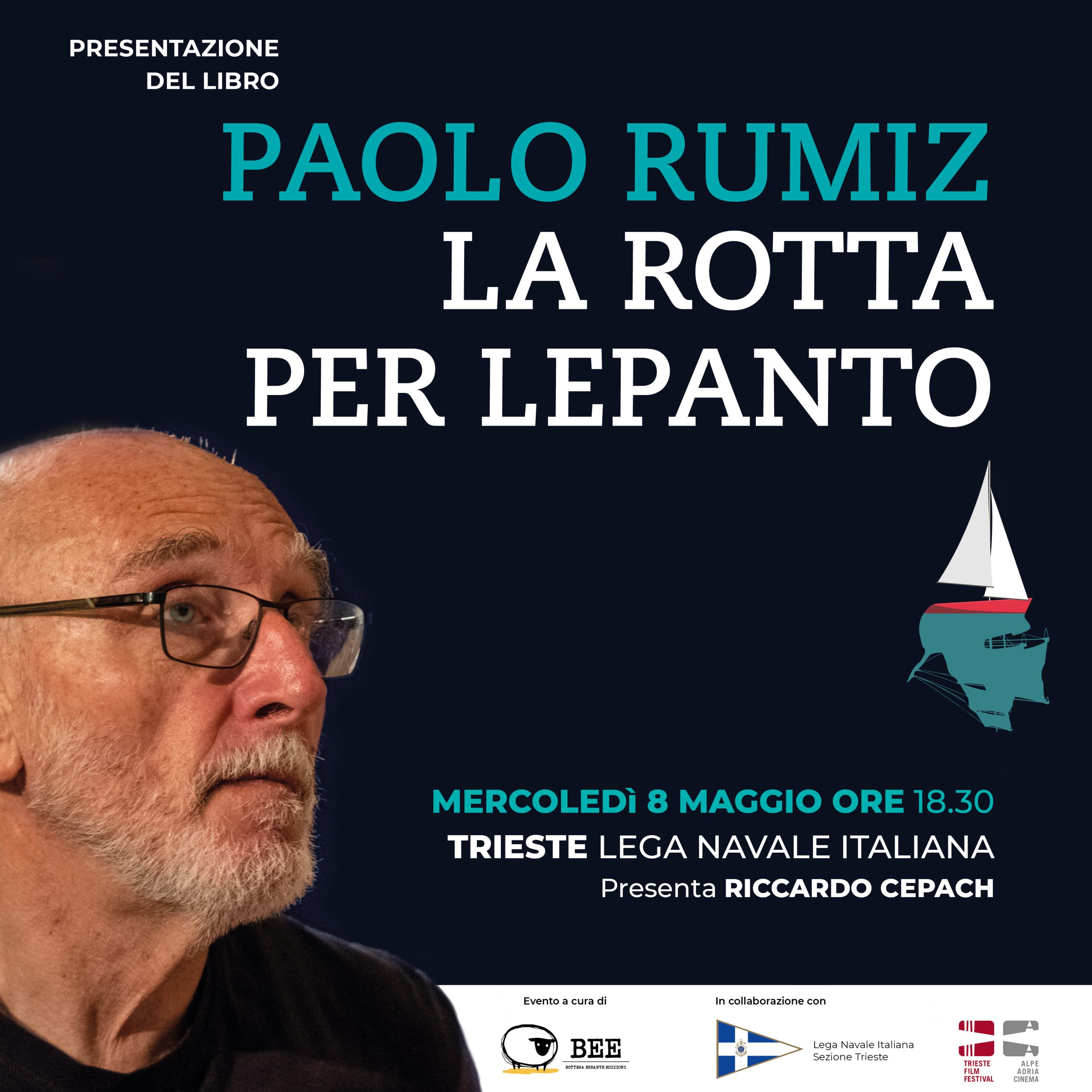 Rumiz_Lepanto tour_SQUARED2 Paolo Rumiz, La rotta per Lepanto - tour, Bottega Errante Edizioni